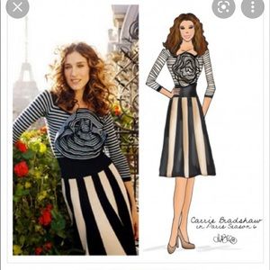 Fit and Flare striped knitted skirt ✨Very Parisian